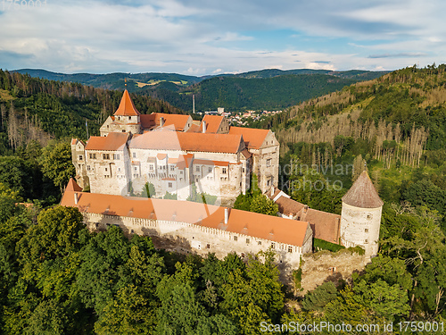 Image of historical medieval castle Pernstejn, Czech Republic