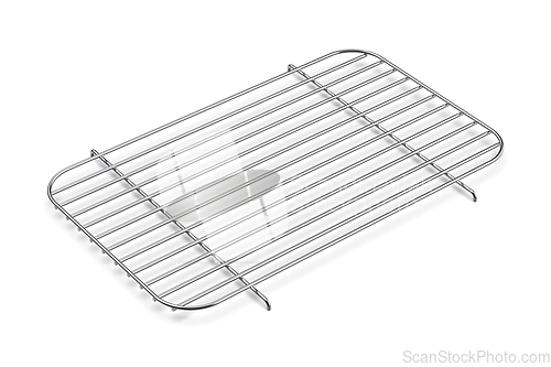 Image of Empty metal grill rack