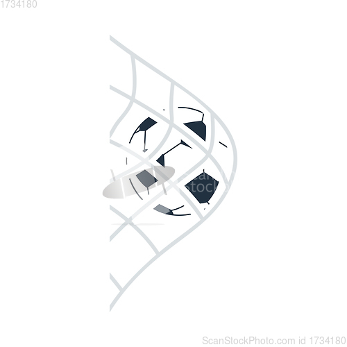 Image of Soccer Ball In Gate Net Icon