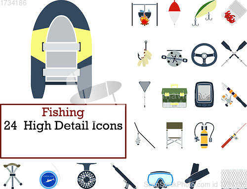 Image of Fishing Icon Set