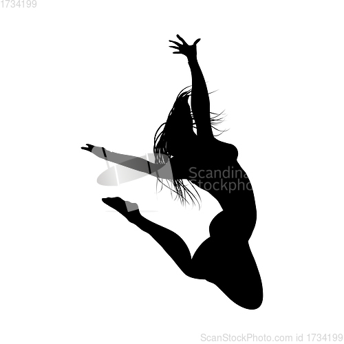 Image of Jumping Girl Silhouette