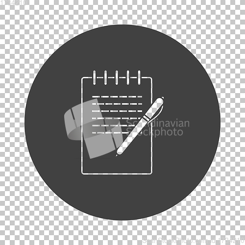 Image of Notebook With Pen Icon