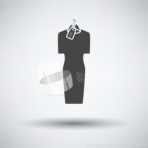 Image of Dress On Hanger With Sale Tag Icon