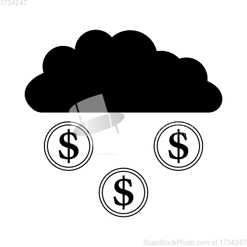 Image of Coins Falling From Cloud Icon