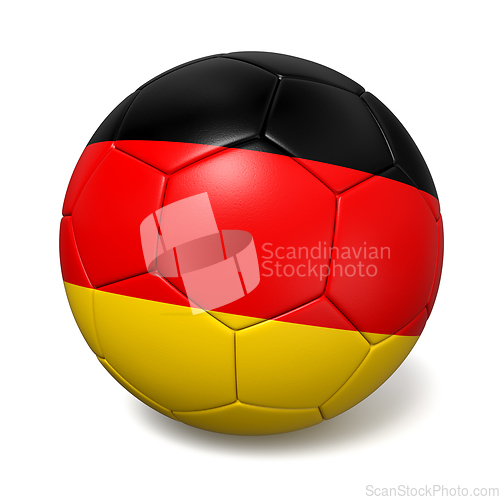 Image of Soccer footbal ball with Germany flag