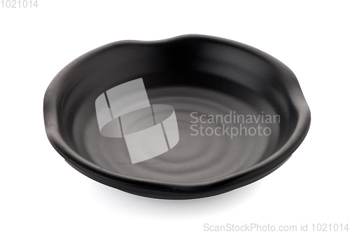 Image of Empty black plate