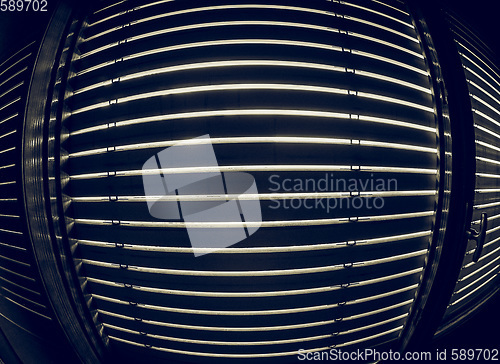 Image of Vintage looking Window blinds in black and white