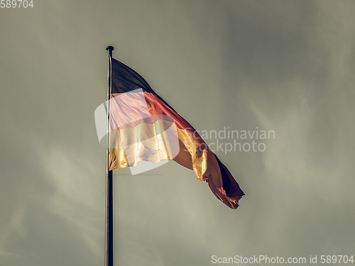 Image of Vintage looking German flag