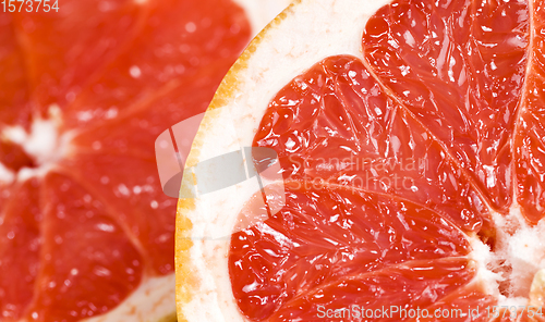 Image of red grapefruit, close-up