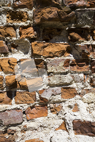 Image of destroyed ancient brick wall