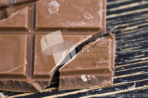 Image of broken and damaged chocolate