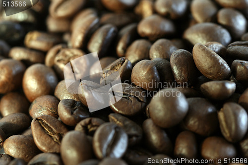 Image of Fragrant fried coffee beans 