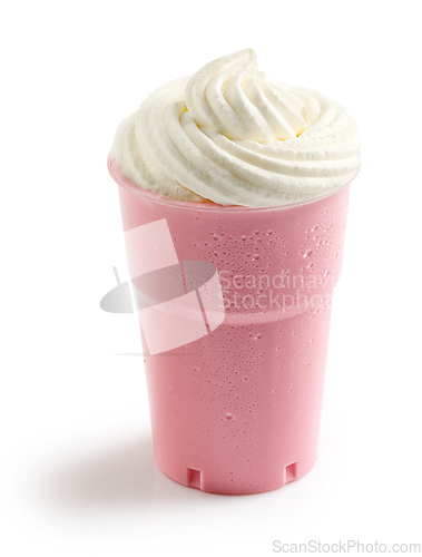 Image of pink strawberry milkshake