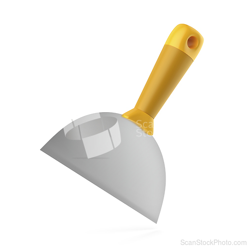 Image of Putty knife with yellow handle