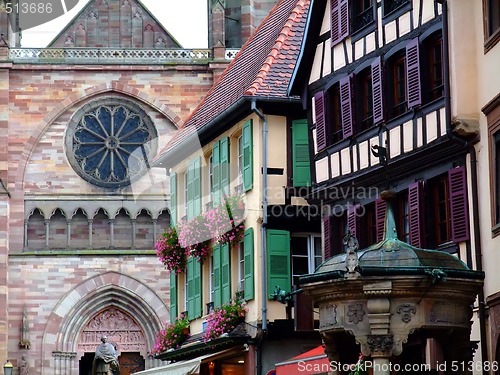 Image of Typical architecture in Alsace region - Obernai