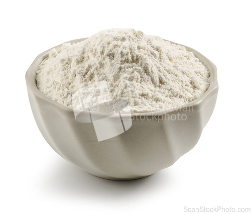 Image of flour in ceramic bowl