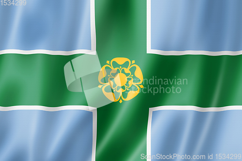 Image of Derbyshire County flag, UK