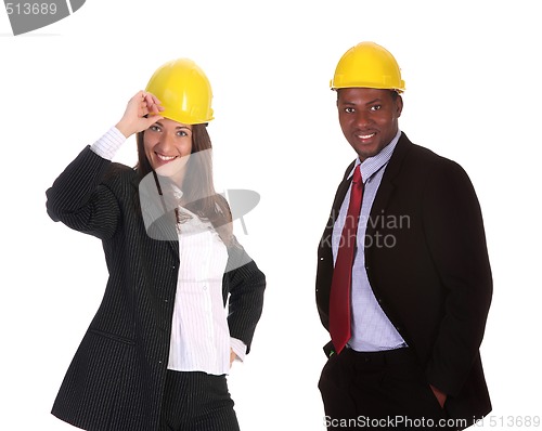 Image of businesswoman and businessman 