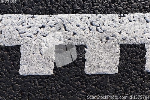 Image of modern white road markings