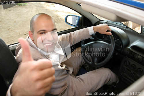 Image of Businessman in the car