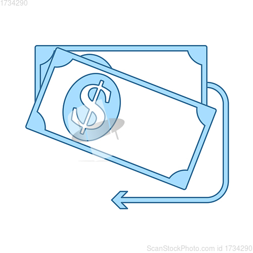 Image of Cash Back Dollar Banknotes Icon