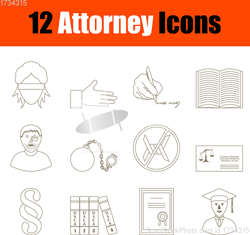 Image of Attorney Icon Set