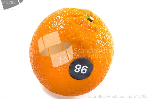 Image of orange with number 86 or 98