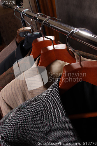 Image of Coats on Clothes hanger