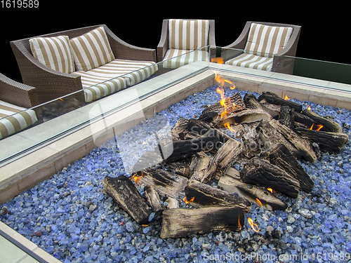 Image of artificial fireplace