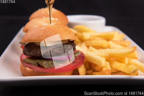 Image of Mini hamburgers, mini burgers