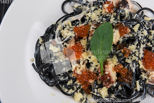 Image of Black pasta with cuttlefish ink