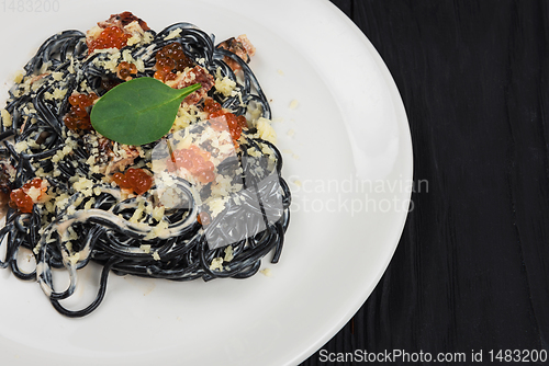 Image of Black pasta with cuttlefish ink