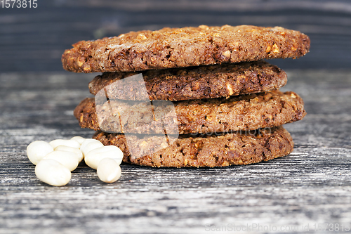 Image of A stack of oatmeal cookies