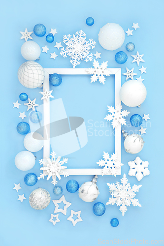 Image of Merry Christmas Sparkling Festive Background Frame