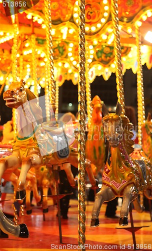 Image of carousel at night