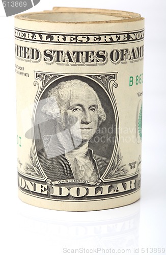 Image of rolled dollars