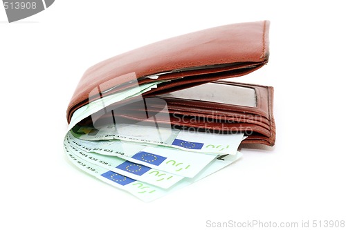 Image of wallet and hundreds