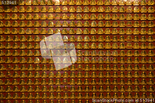 Image of Wall of Buddha images