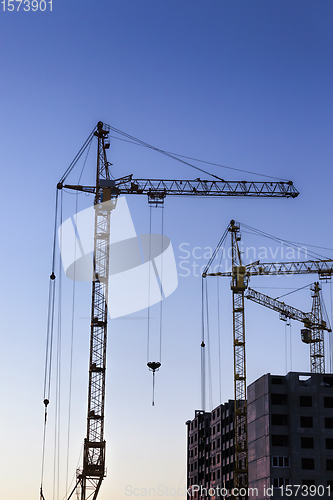 Image of construction crane on a construction site