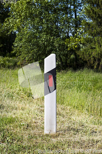 Image of post on the road