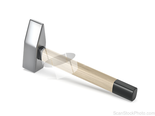 Image of Straight peen hammer with wooden handle