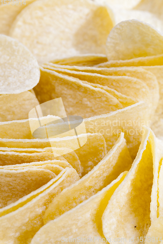 Image of potato chips, close up