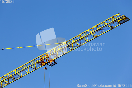 Image of one construction metal crane