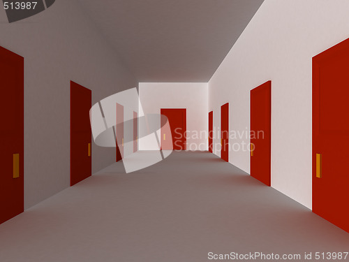 Image of Red hallway