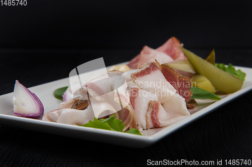 Image of Homemade chunks of salted bacon