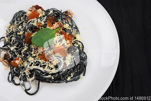 Image of Black pasta with cuttlefish ink