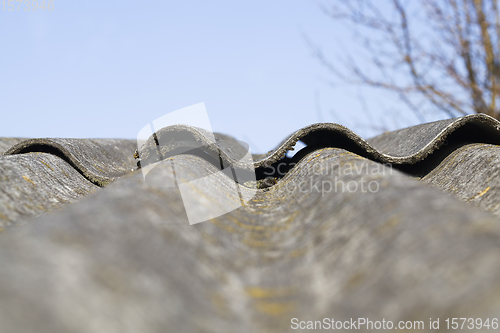 Image of old slate on the roof