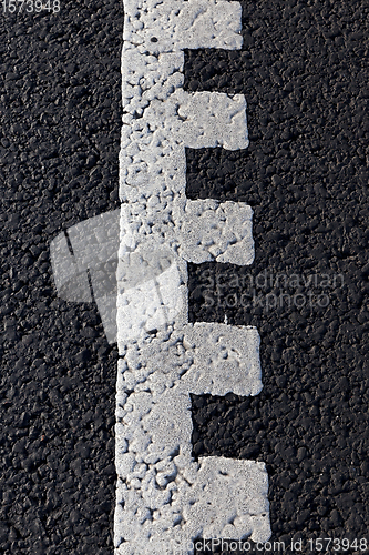 Image of modern white road markings