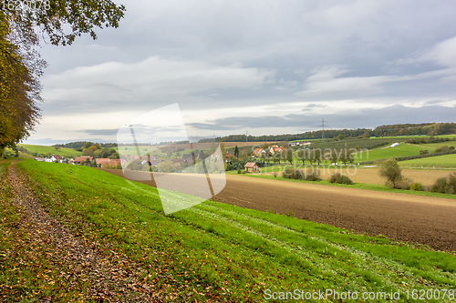 Image of village at autumn time