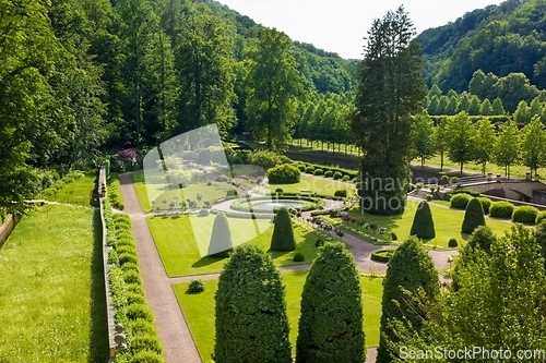 Image of Garden with fountains in Weesenstein, Germany